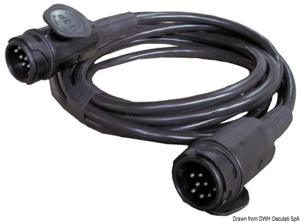 Cavo prolunga rimorchio 2 spine/13 poli 7 m 02.024.09