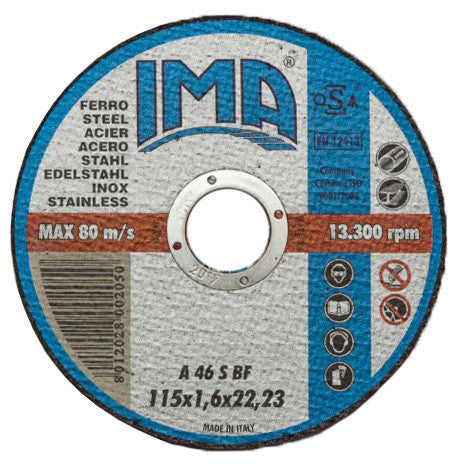 ima disco piccolo ferro cf.5pz sottile 115×1,6 –               Totale 0 pz