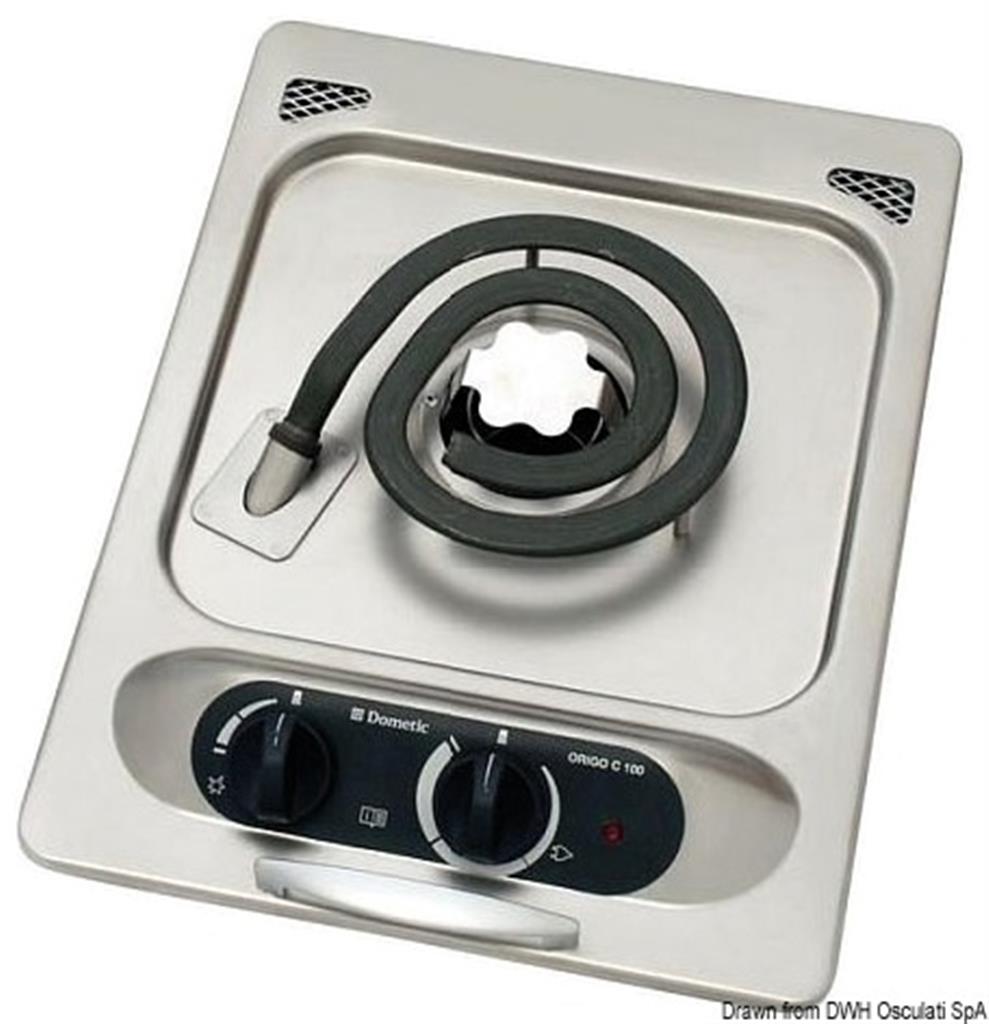 Cucina ad incasso Dometic alcool+elettrica ad 1 fuoco  50.190.10