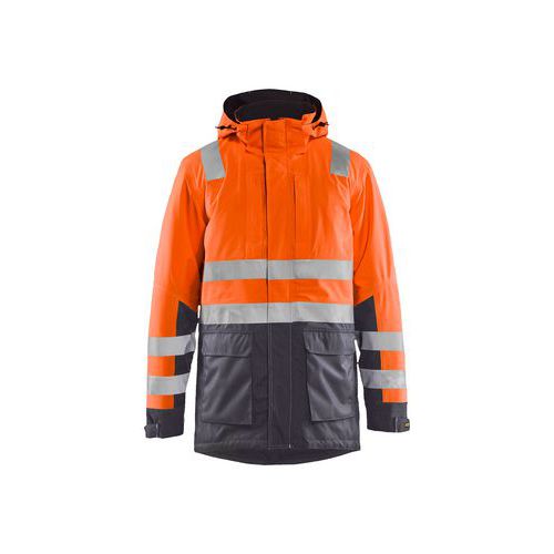 Giubbotto parka ad alta visibilità 4457 giallo fluo/blu marina – Blaklader