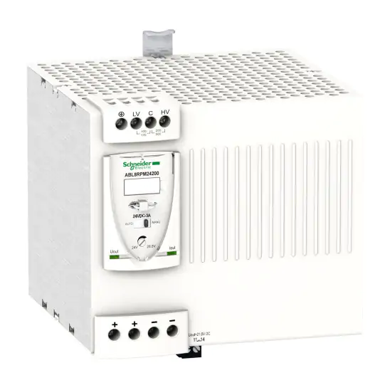 Alimentatore con comm. regolata – 1 o 2 fasi – 100..240 V CA – 24 V – 20 A – ABL8RPM24200