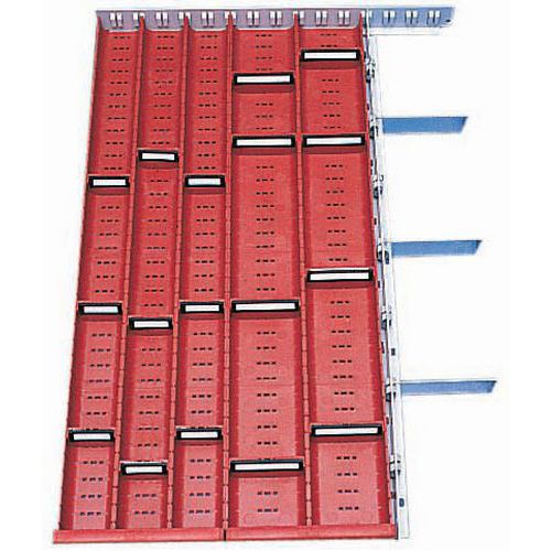 Soluzione per cassetto Modul – 8 vaschette e 17 separatori