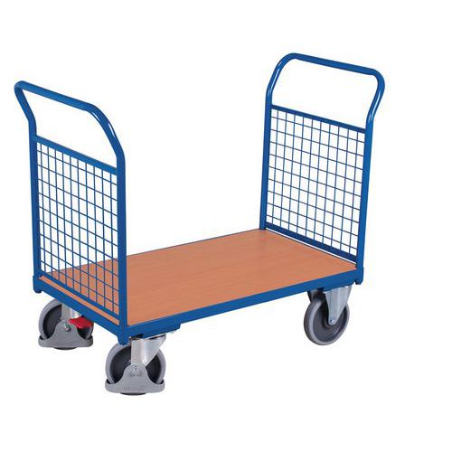 Carrello ergonomico con rivestimento a griglia – 2 sponde – Capacità 500 kg