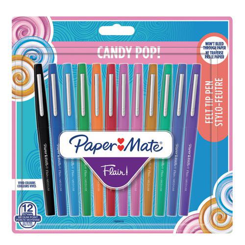 Pennarello Flair candy colori assortiti – Confezione da 12