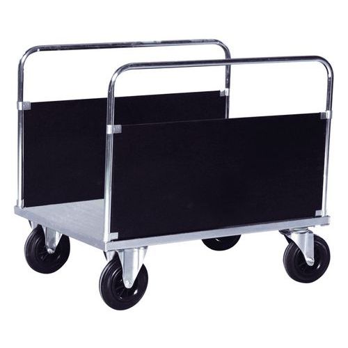 Carrello con pannello rivestito in acciaio galvanizzato – Portata 500 kg – 2 pannelli lunghi