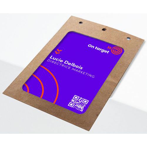 Portabadge cartonato formato A6 con inserti stampabili – Avery