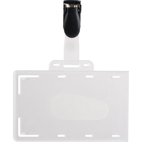 Lotto da 50 badge con clip in PVC duro – Pavo