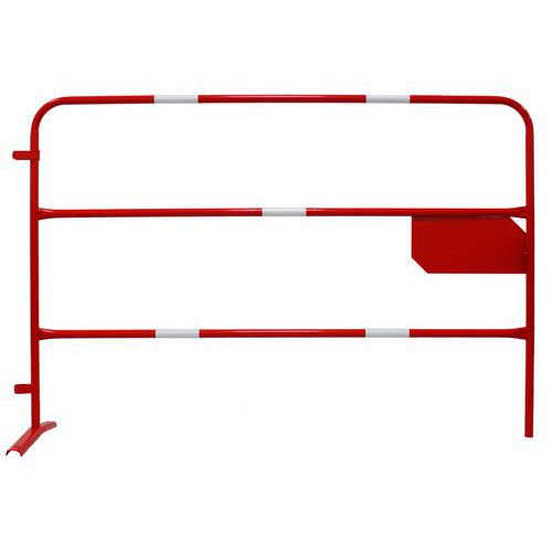Barriera di sicurezza rossa – Strisce catarifrangenti bianche – Schake