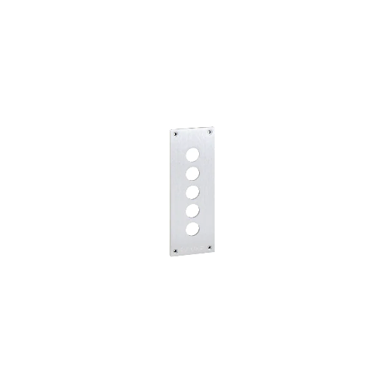 Plastron percé – XAP-E – métallique – 5 perçages horizontaux – XAPE305