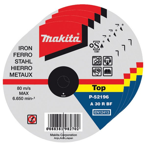 50 dischi per taglio ferro 115×1 makita