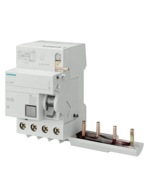 Blocco differenziale Siemens 4P 63A 300mA tipo AS 3 moduli per 5SL6-SL4