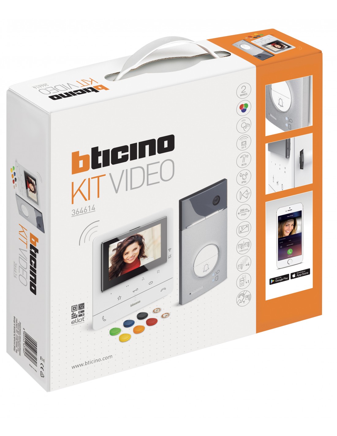Kit Videocitofono Bticino CLASSE100 X16E WiFi 2 Fili monofamiliare 364614