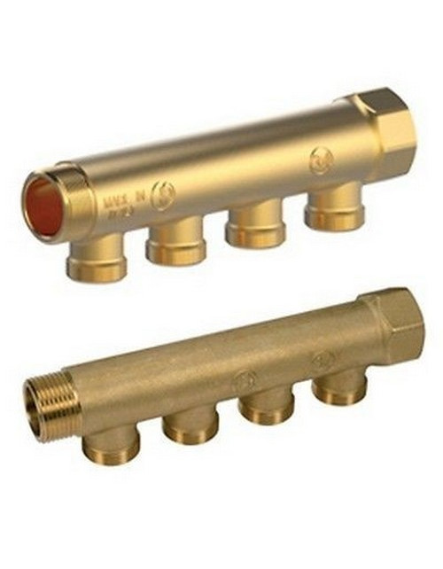 Collettore componibile semplice, 3/4″ x 1/2″ /2, adatt. DN 16 mm