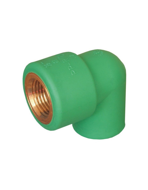 Gomito filettato F Aquatherm D 25 X 3/4″ filettatura in ottone 0023012
