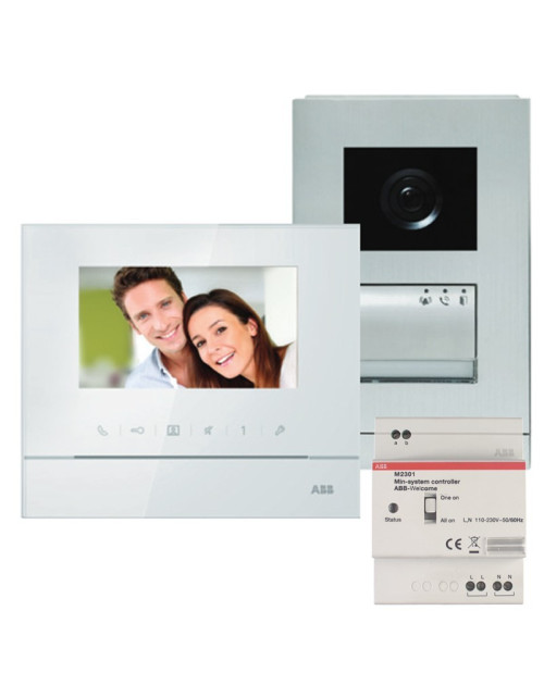 Kit Videocitofono Abb Monofamiliare con Vivavoce Schermo 4,3