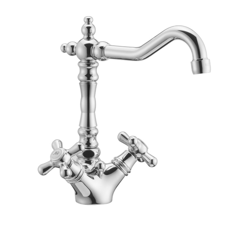 Miscelatore lavabo dal design vintage Huber Croisette CS00052021