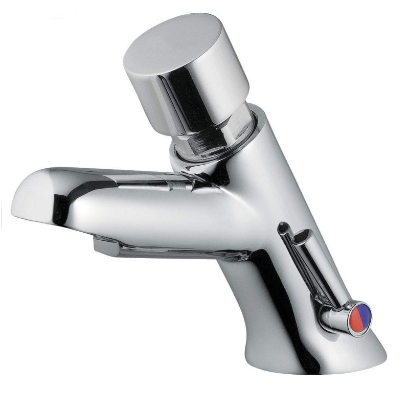 Miscelatore temporizzato lavabo con comando a pulsante antibloccaggio Idral Modern 08512-08512F