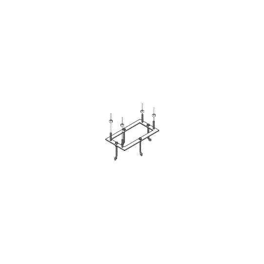 Thalassa PLA – cadre fixation au sol 1250×420 pour PLAZ(T) – NSYMFPLAZ124