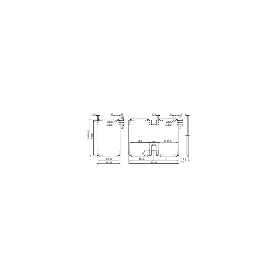 Thalassa PLA – châssis plein – acier galvanisé – pour armoire H=1250xL=1000mm  – NSYPMM1210