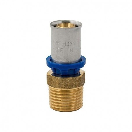 Raccordo multistrato diritto a pressare maschio 1″x26