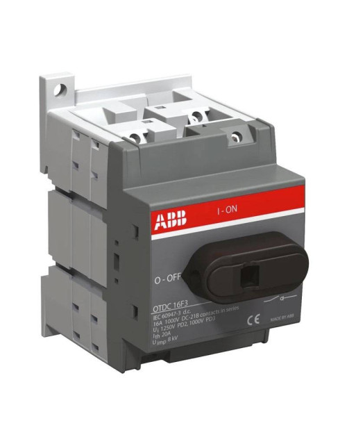 Sezionatore di manovra Abb 25A 3 Poli 1000VDC 3 Moduli OTDC25F3