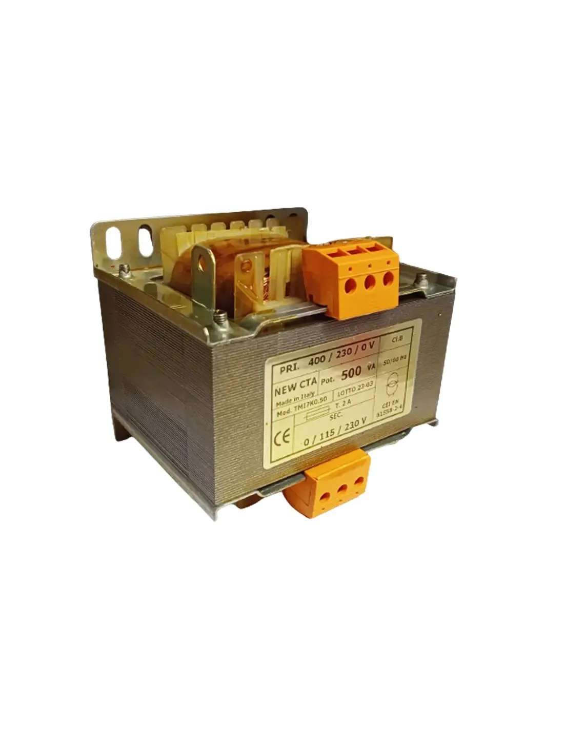 Trasformatore Monofase Di Isolamento Cta 500VA Ingresso 230/400V TMI7K0.50