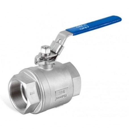 Valvole sfera 2 pezzi inox passaggio totale 1/2″ ff