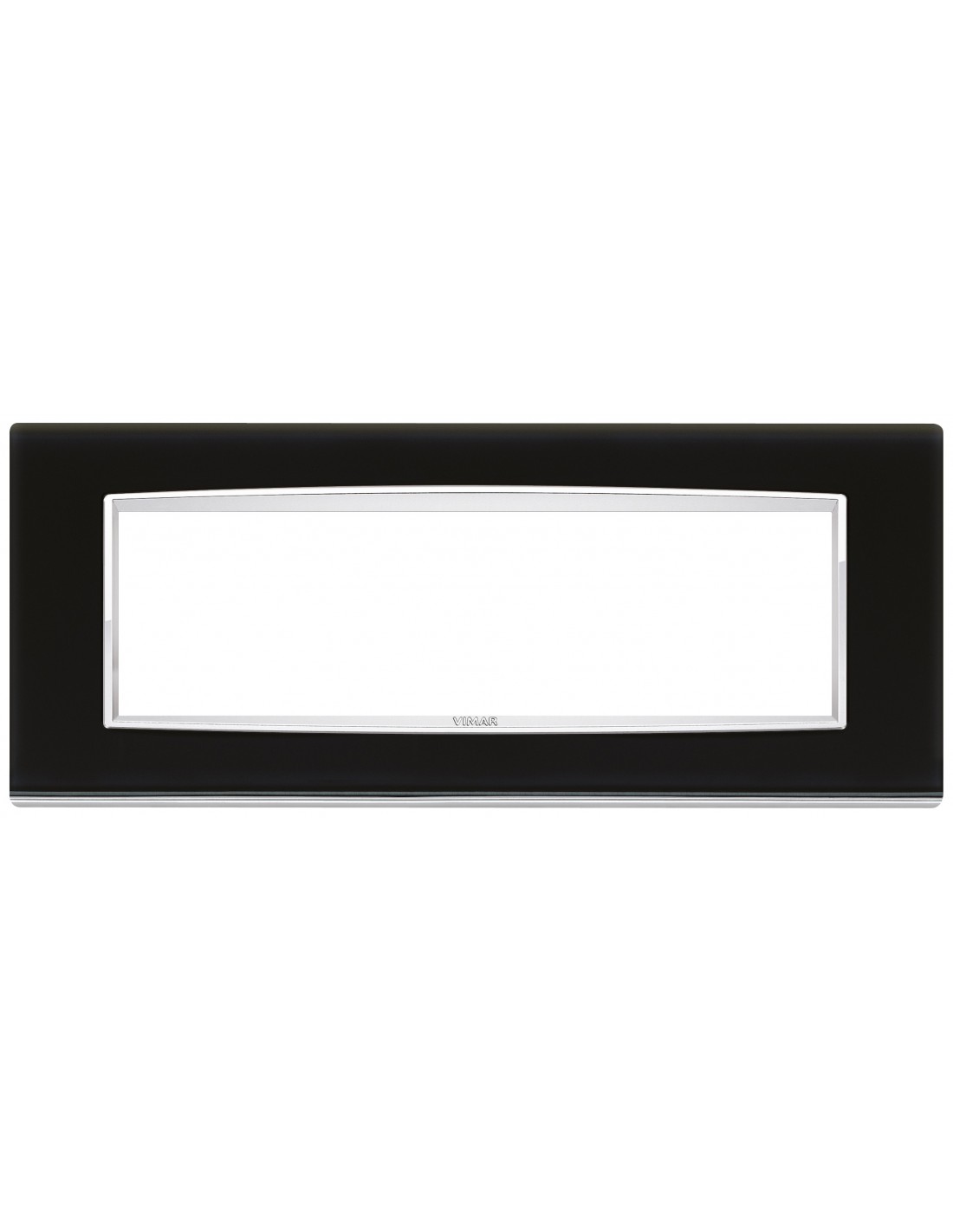 Vimar 20657.C71 Eikon Chrome – placca 7 moduli nero ice
