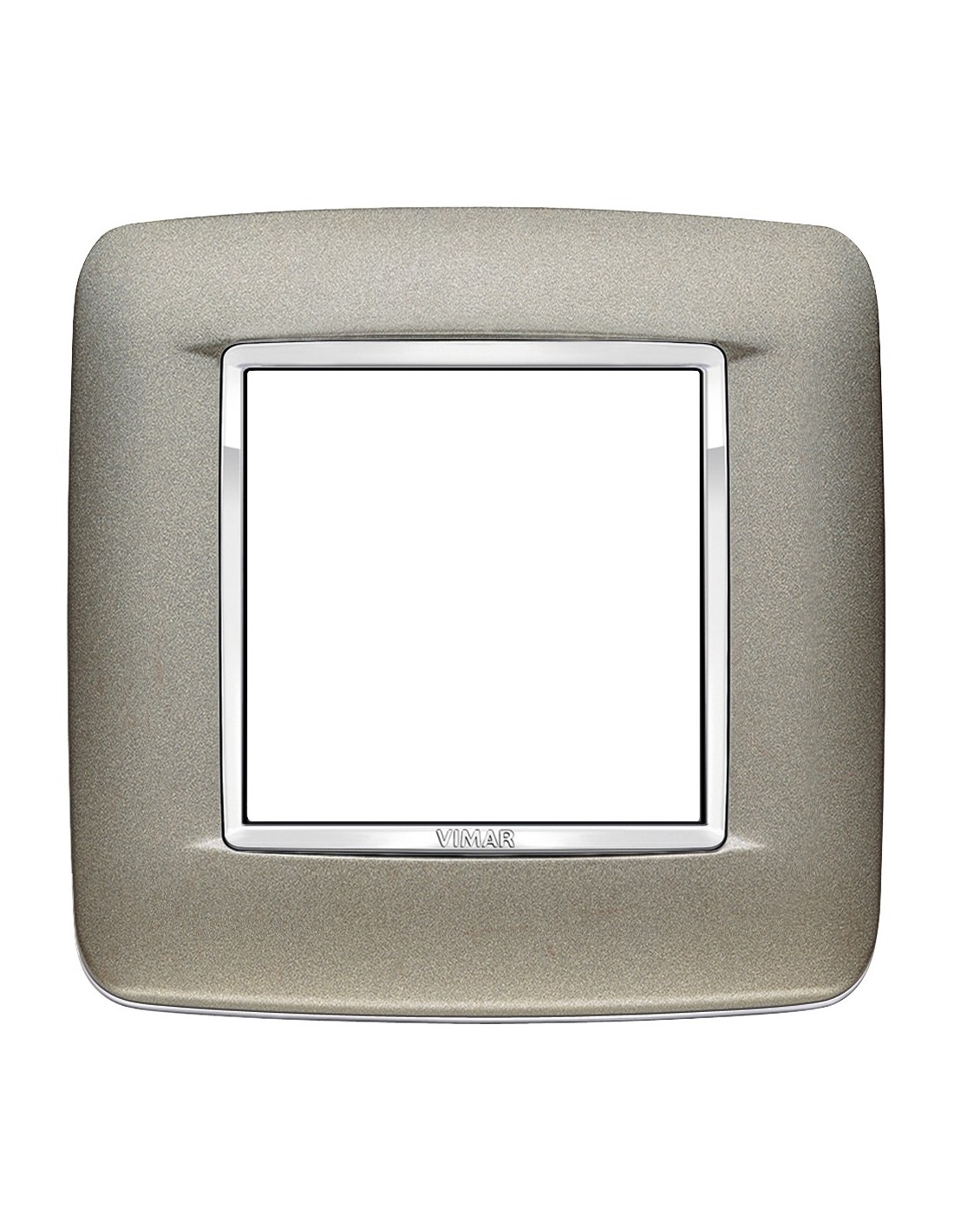 Vimar 20672.C14 Eikon Chrome – placca 2 moduli titanio matt