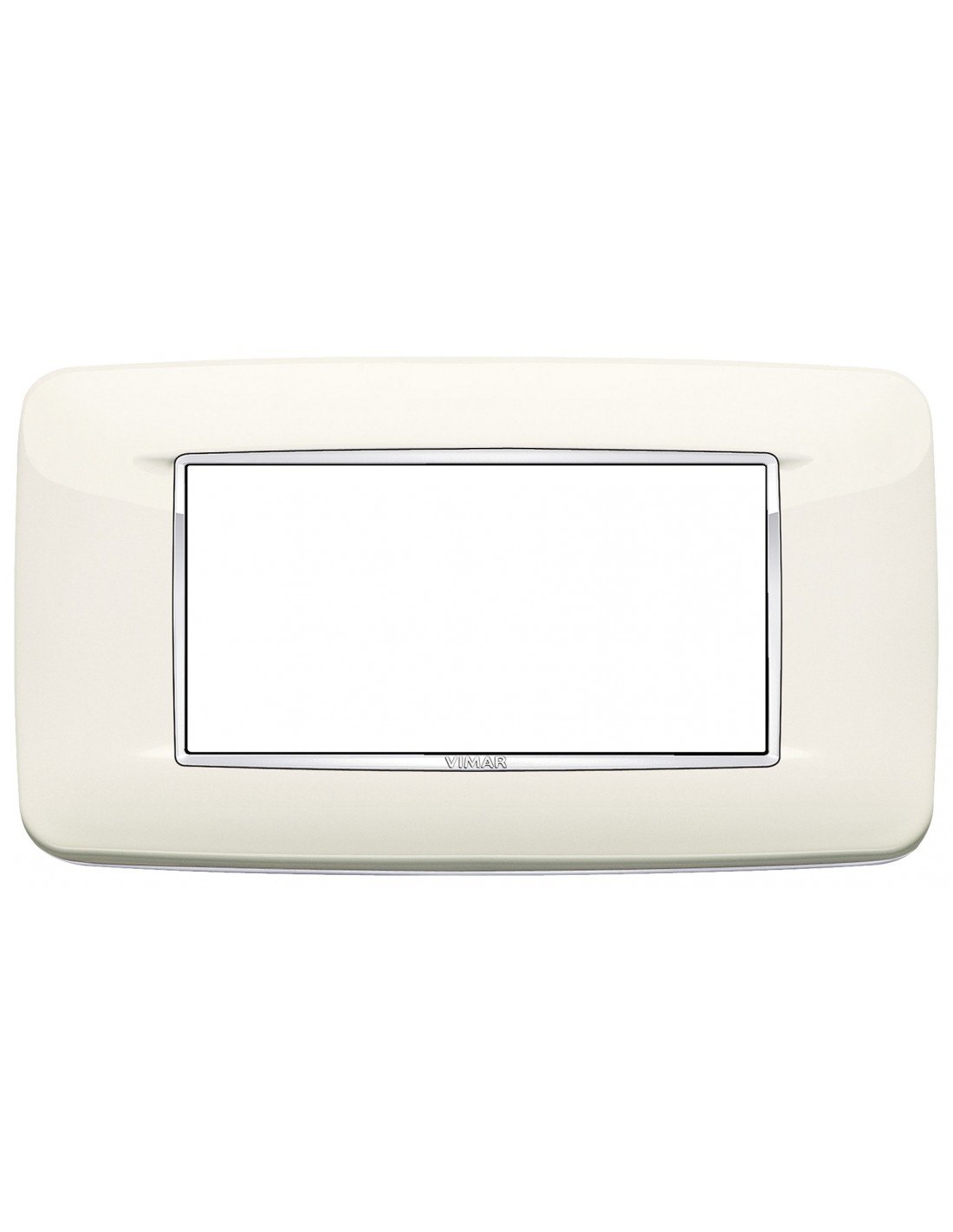 Vimar 20684.C01 Eikon Chrome – placca 4 moduli bianco artico
