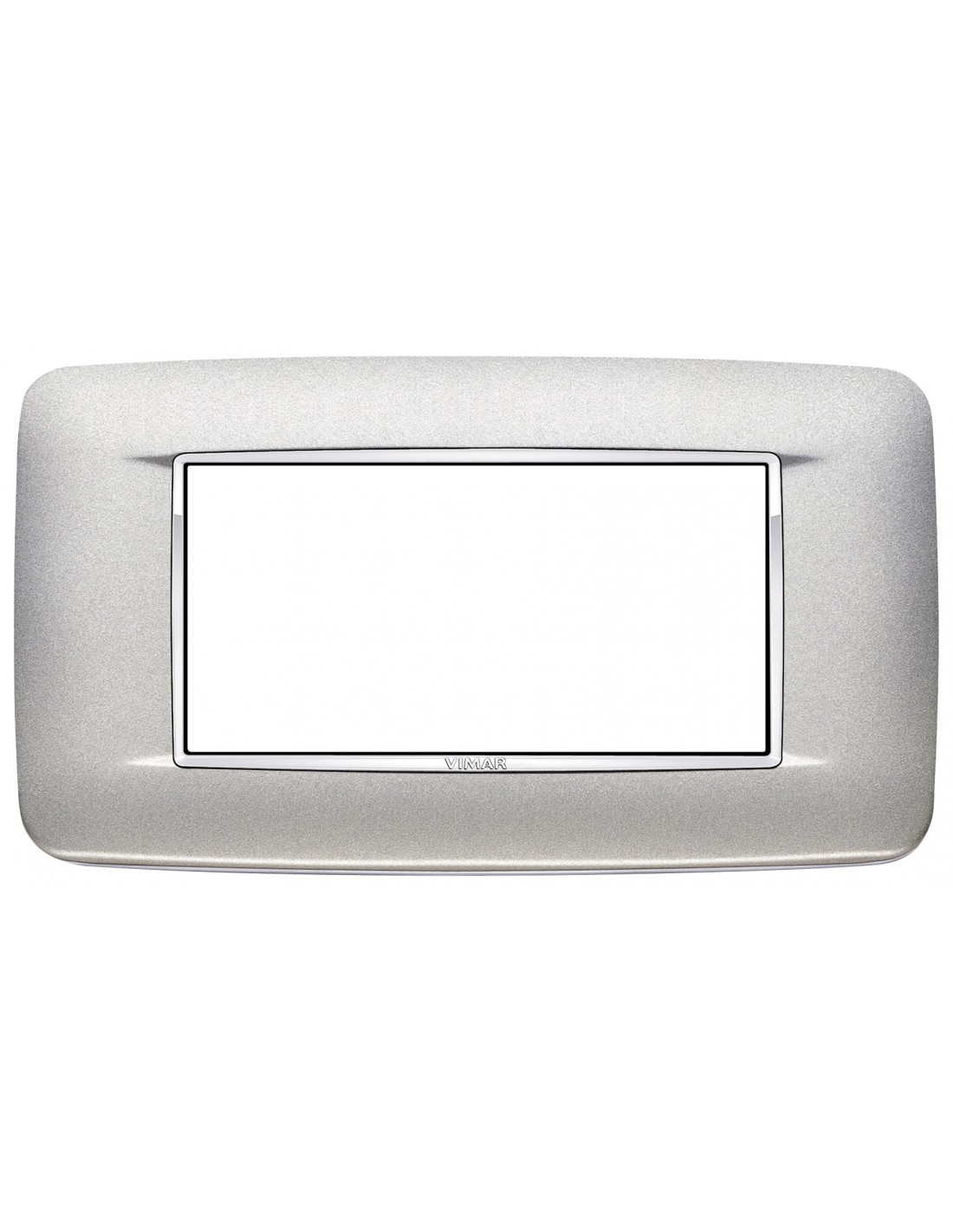 Vimar 20684.C13 Eikon Chrome – placca 4 moduli argento matt