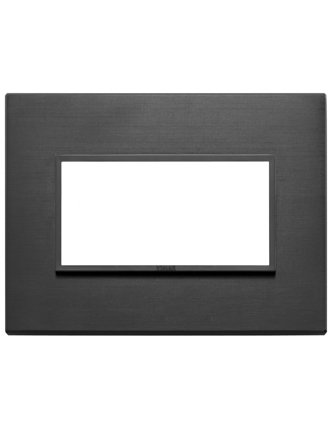 Vimar 21654.18 Eikon Evo – placca 4 moduli nero totale