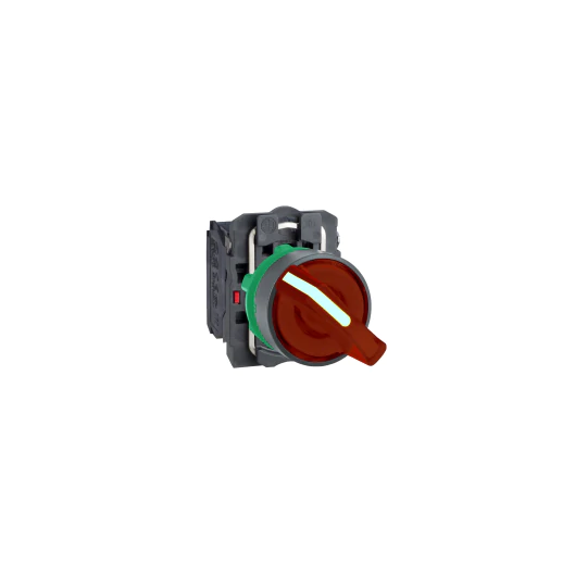 Testa selettore luminoso rosso Ø22 – 2 pos. – 240v – 1NO+1NC – XB5AK124M5